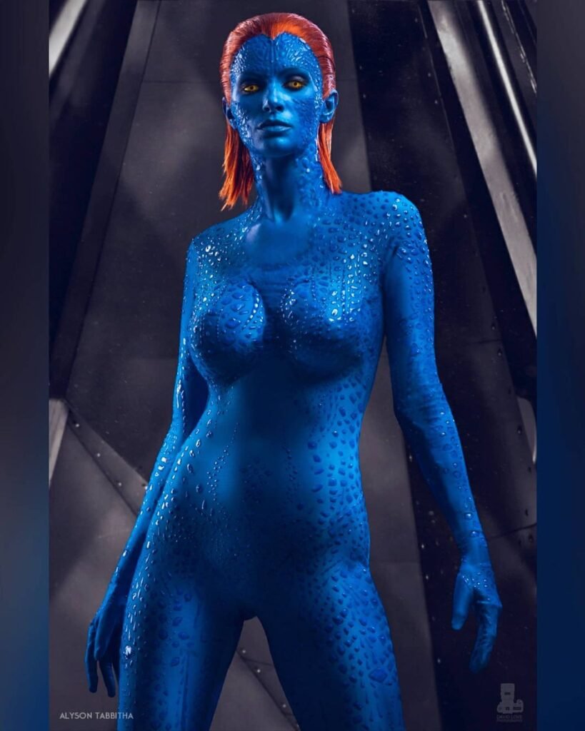Alyson Tabbitha cosplay Mystique from Xmen